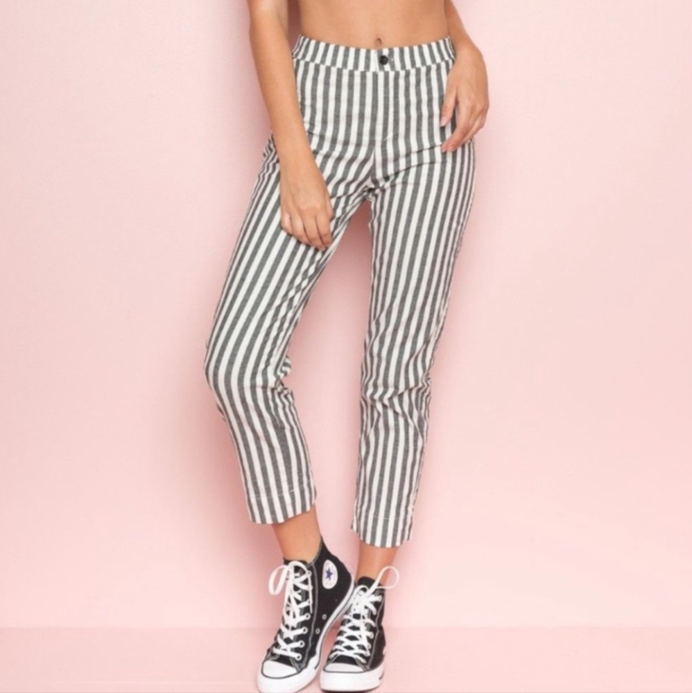 Brandy Melville Striped Blue and White Tilden Pants